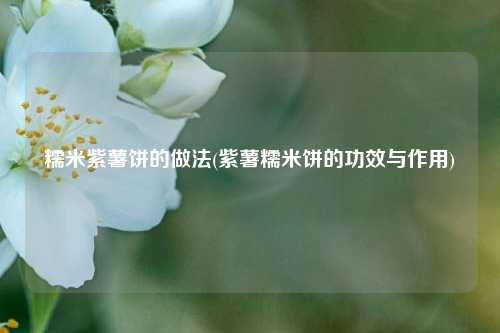 糯米紫薯饼的做法(紫薯糯米饼的功效与作用)