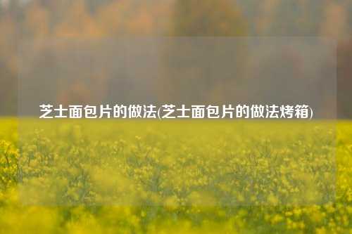 芝士面包片的做法(芝士面包片的做法烤箱)