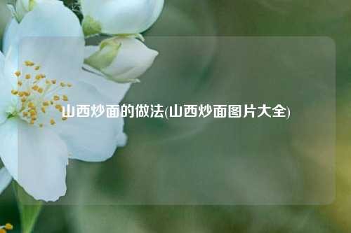 山西炒面的做法(山西炒面图片大全)